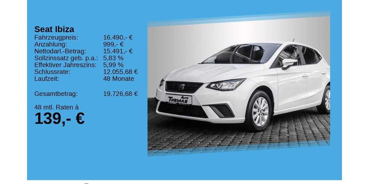 Seat Ibiza 38.210 km 16.490 &euro; Bonn 53227