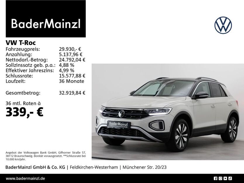 VW T-Roc 27.790 km 29.930 € Feldkirchen/Westerham 83620
