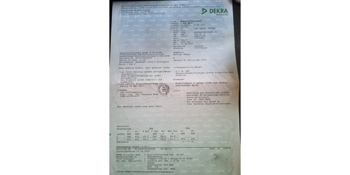 Mercedes-Benz sprinter 311 209.349 km 15.000 € Gladbeck 45964