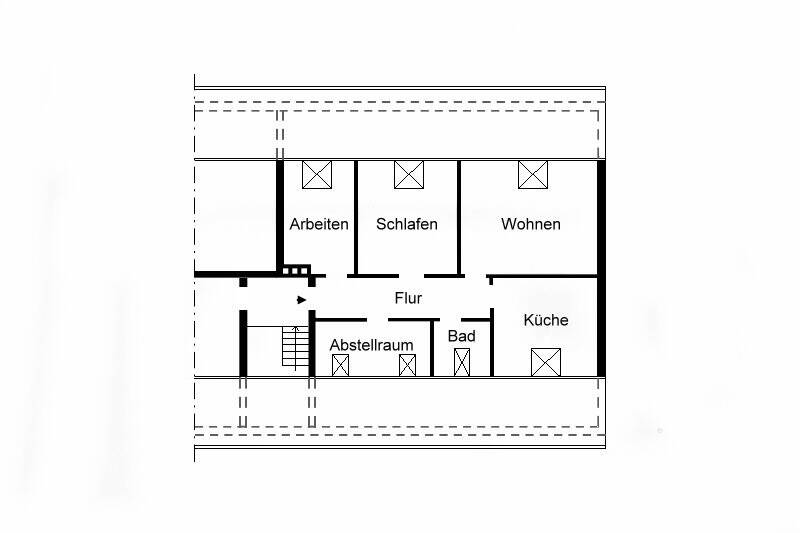 Etagenwohnung Bielefeld Theesen - 3 Zimmer, 65 m&sup2;, 650&euro; | Angebot:26246463