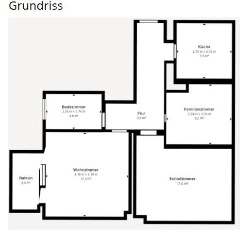Etagenwohnung Plauen - 3 Zimmer, 71 m&sup2;, 60.000&euro; | Angebot:27083991