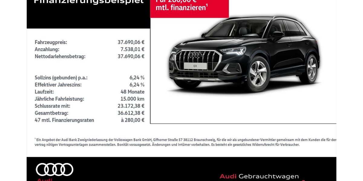 Audi Q3 6.497 km 37.690 &euro; Rostock 18059