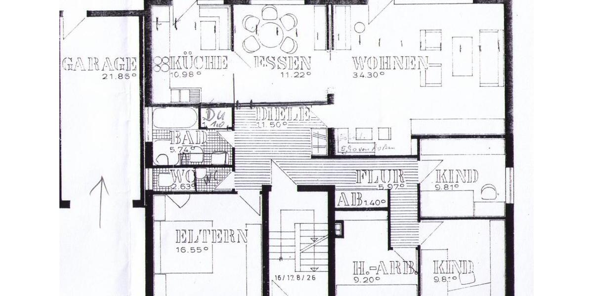 Erdgeschoßwohnung Bielefeld Heepen - 5 Zimmer, 130 m&sup2;, 1.040&euro; | Angebot:25378987