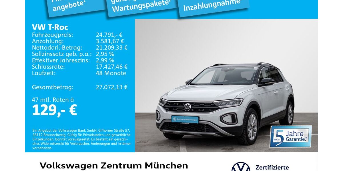 VW T-Roc 16.855 km 24.791 &euro; München 80687