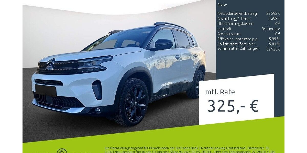 Citroen C5 Aircross 10.102 km 27.460 &euro; Dülmen 48249