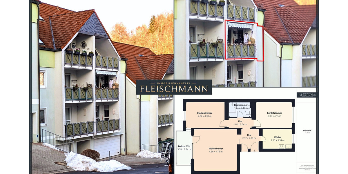Renditestarke 3-Zimmer-Wohnung in Hirschbach – gepflegte Kapitalanlage mit Langzeitmieter - 3- Schleusingen / Hirschbach Hirschbach | Angebot:26709152