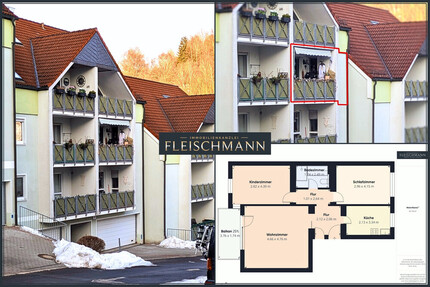 Renditestarke 3-Zimmer-Wohnung in Hirschbach – gepflegte Kapitalanlage mit Langzeitmieter - Wohnung Schleusingen / Hirschbach Hirschbach | Angebot:26709152