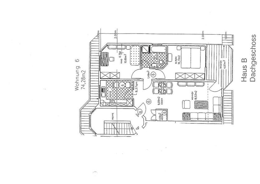 DG-Wohnung 74,3 qm Mieteinnahmen p.A. 5520 Euro Rendite 6,13% zimmer