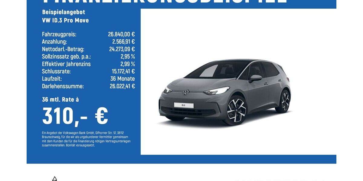 VW ID.3 46.454 km 26.840 &euro; Wolfenbüttel 38304