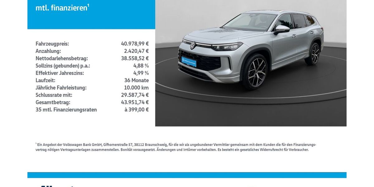 VW Tayron 8.000 km 39.869 &euro; Mühlhausen/Thüringen 99974