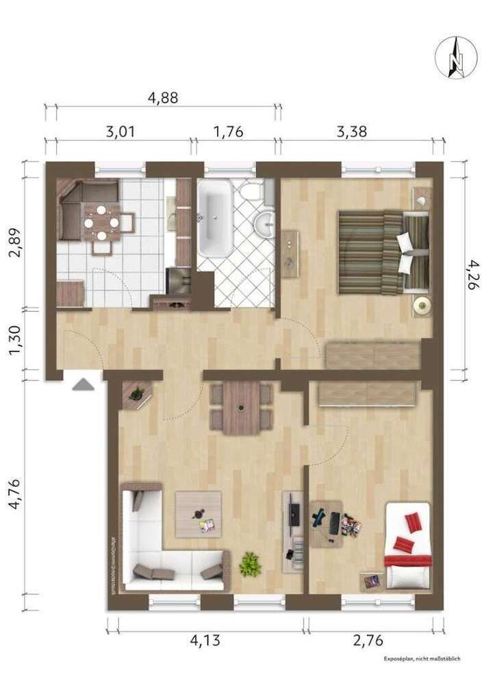 Wohnung zum Mieten in Hoyerswerda 362 € 65.9 m²