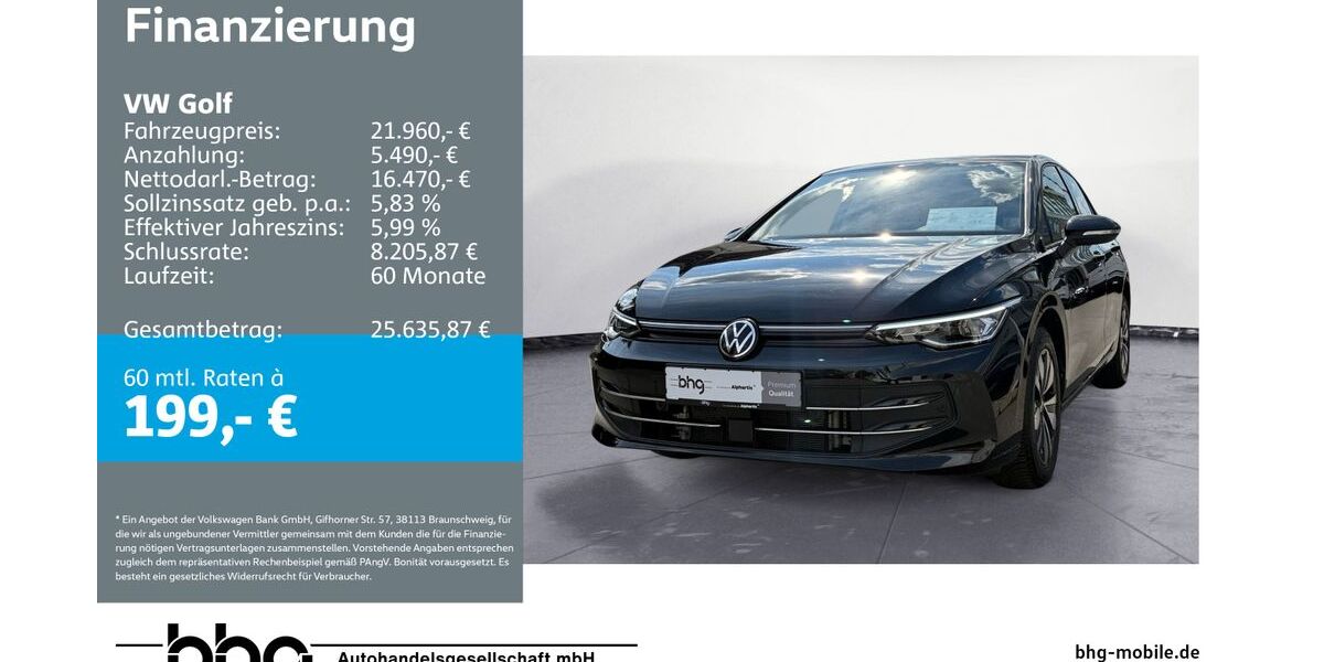 VW Golf 25.683 km 21.960 &euro; Metzingen 72555