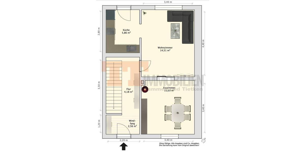 Reihenmittelhaus Wilhelmshaven Fedderwardergroden - 4 Zimmer, 87 m&sup2;, 135.000&euro; | Angebot:26841469