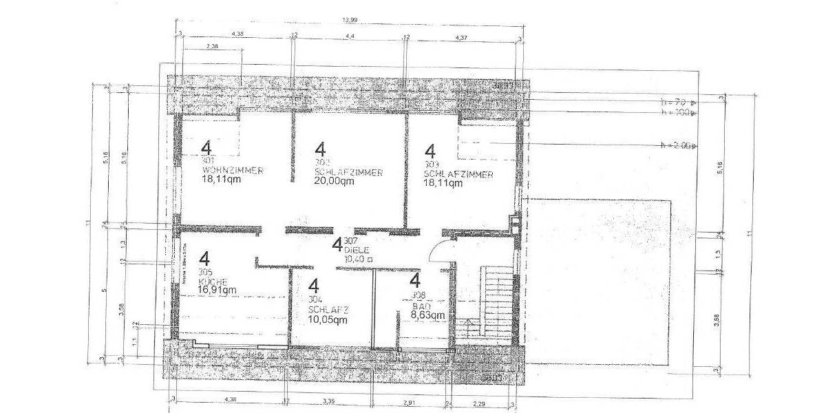 Etagenwohnung Trier / Ehrang Ehrang - 4 Zimmer, 102 m&sup2;, 1.050&euro; | Angebot:26258272