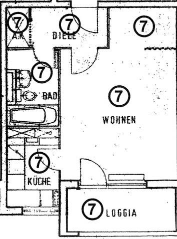 Etagenwohnung Berlin Charlottenburg-Wilmersdorf - 1 Zimmer, 39 m&sup2;, 265.000&euro; | Angebot:27118115