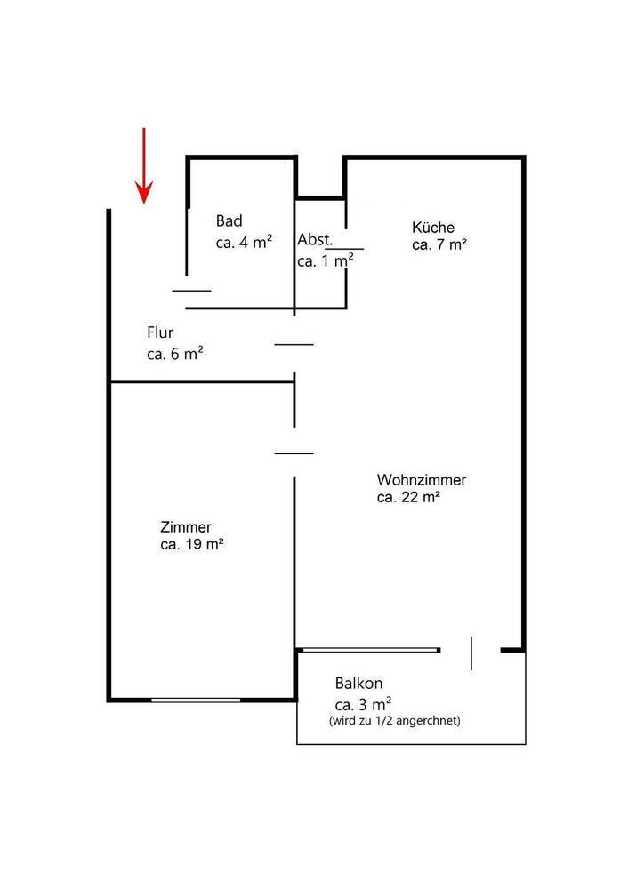 Ostertor Großzügige 2-Zimmer-Wohnung mit Balkon und toller Aussicht in zentraler Lage