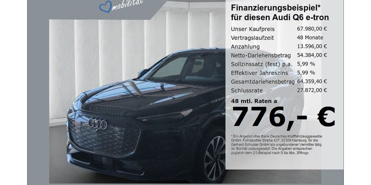 Audi Q6 e-tron 2.200 km 67.979 &euro; Ruhstorf 94099