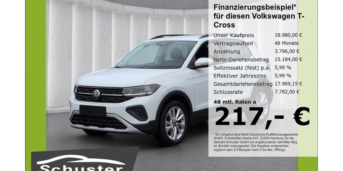 VW T-Cross 13.464 km 18.980 &euro; Ruhstorf 94099