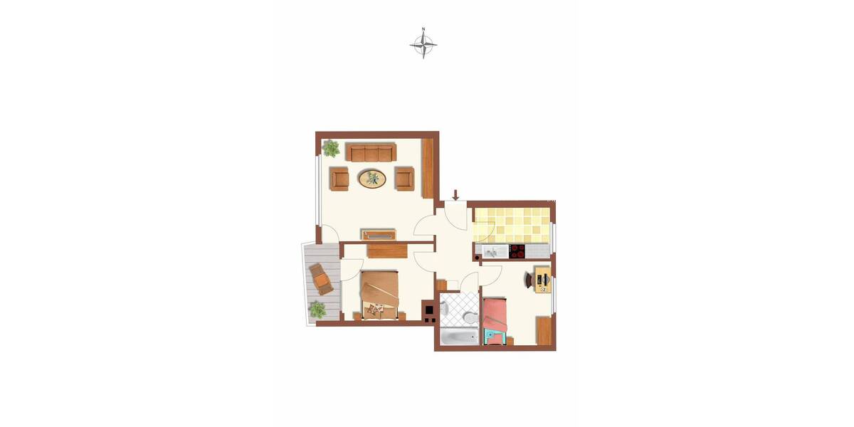 Etagenwohnung Wentorf bei Hamburg - 3 Zimmer, 62 m&sup2;, 166.500&euro; | Angebot:26860897