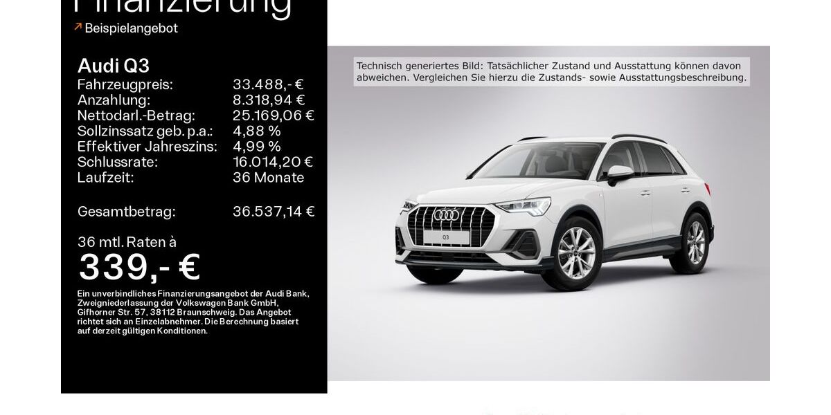 Audi Q3 55.000 km 33.488 &euro; Mühlheim 63165