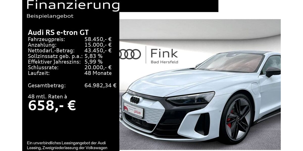 Audi RS e-tron GT 80.790 km 58.450 &euro; Bad Hersfeld 36251