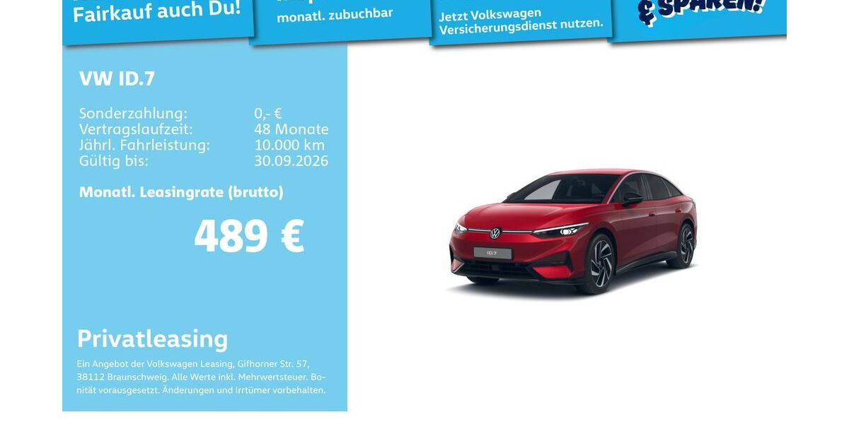 VW ID.7 16.640 km 46.818 &euro; Mannheim 68309
