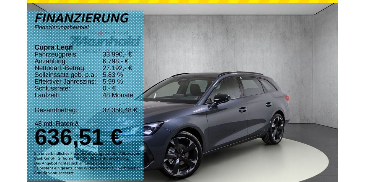 Cupra Leon 1.010 km 33.333 &euro; Auerbach/Rebesgrün 08209