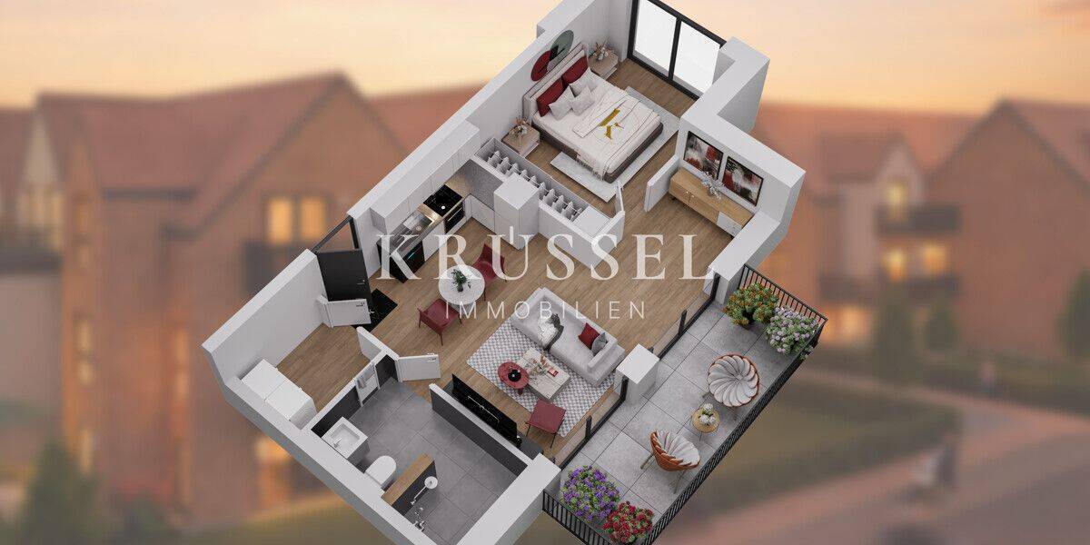 Etagenwohnung Werlte - 2 Zimmer, 53 m&sup2;, 191.664&euro; | Angebot:26819982