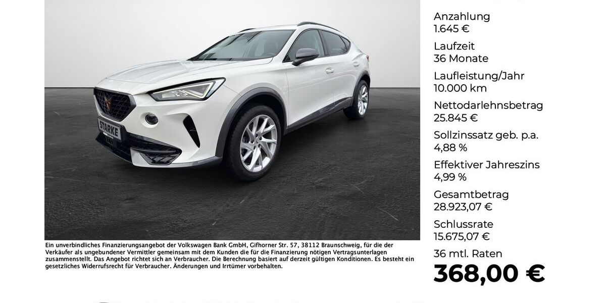 Cupra Formentor 30.732 km 26.645 &euro; Osnabrück 49078