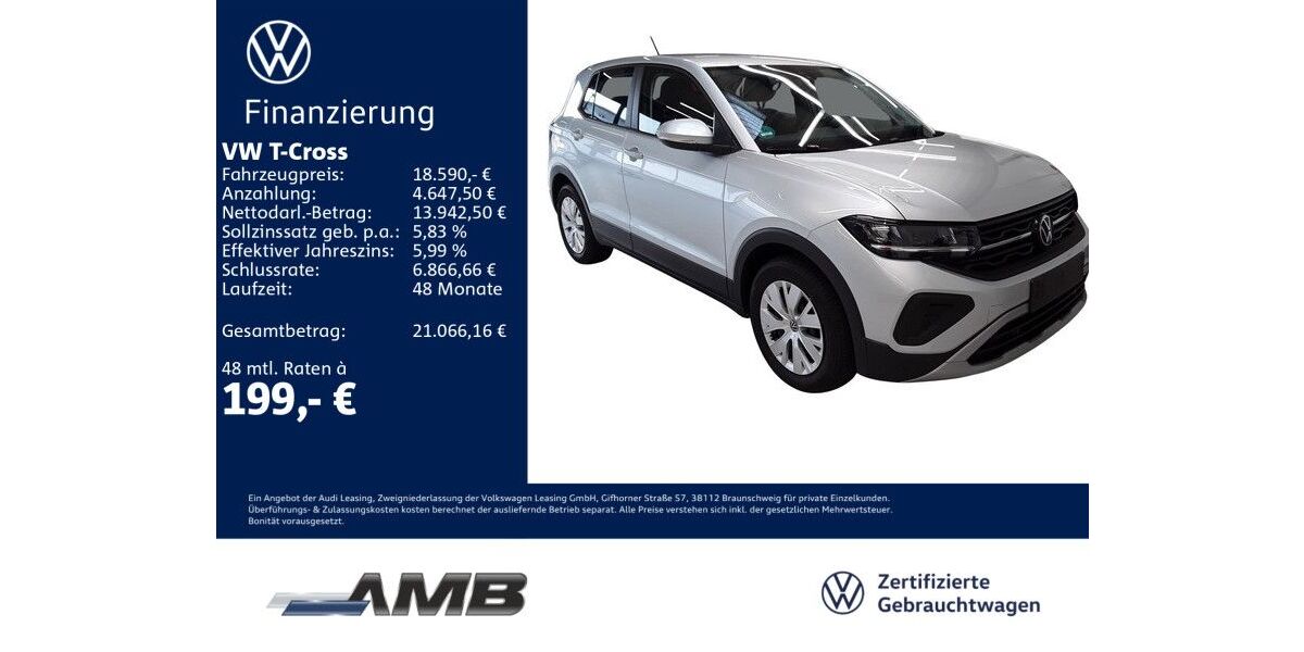 VW T-Cross 11.860 km 18.590 &euro; Borna 04552