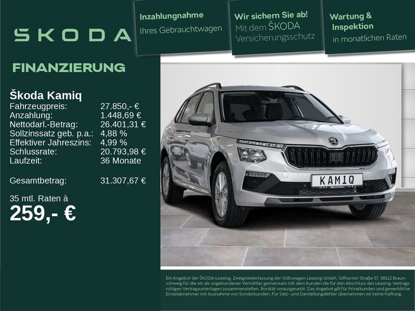 Skoda Kamiq 4.001 km 26.850 € Neu-Ulm 89231