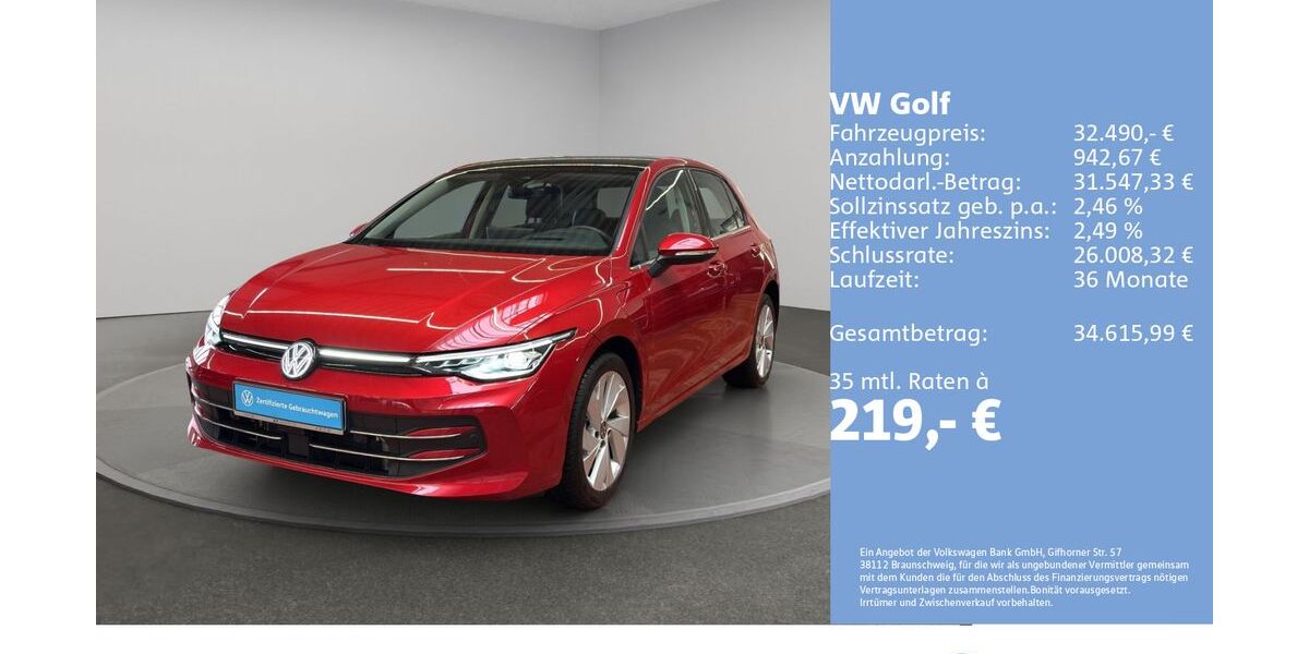 VW Golf 14.116 km 32.490 &euro; Flensburg 24941