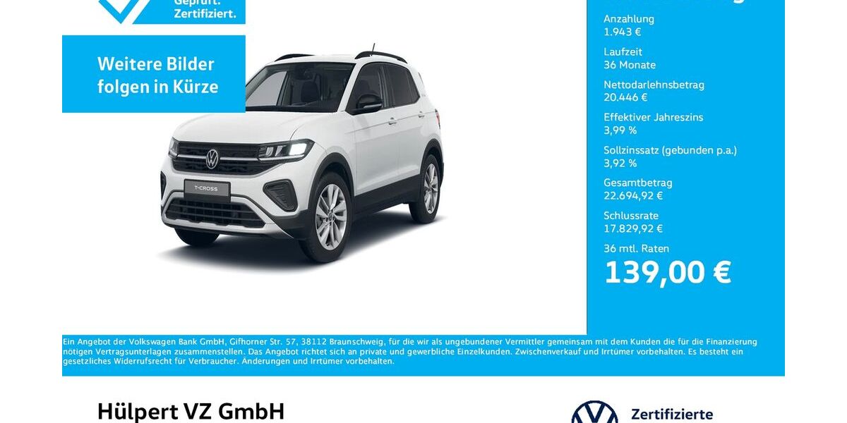 VW T-Cross 13.860 km 21.877 &euro; Unna 59423
