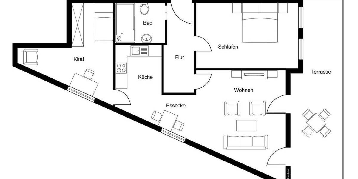 Etagenwohnung Wenden Gerlingen - 3 Zimmer, 76 m&sup2;, 199.500&euro; | Angebot:25679903