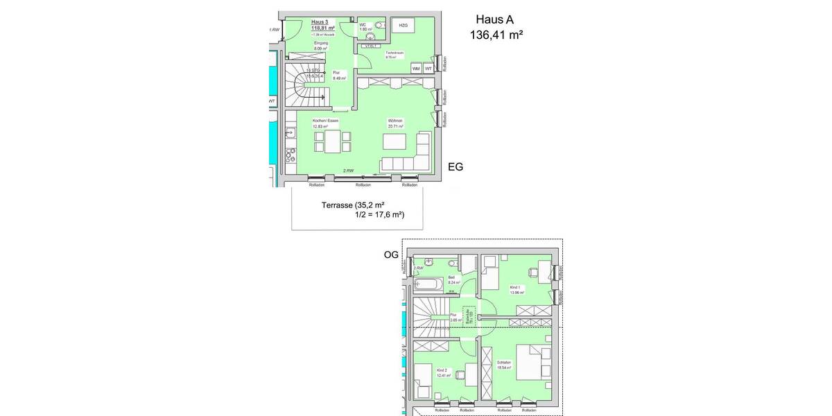 Reihenendhaus Muldestausee Friedersdorf - 4 Zimmer, 136 m&sup2;, 1.620&euro; | Angebot:19346368