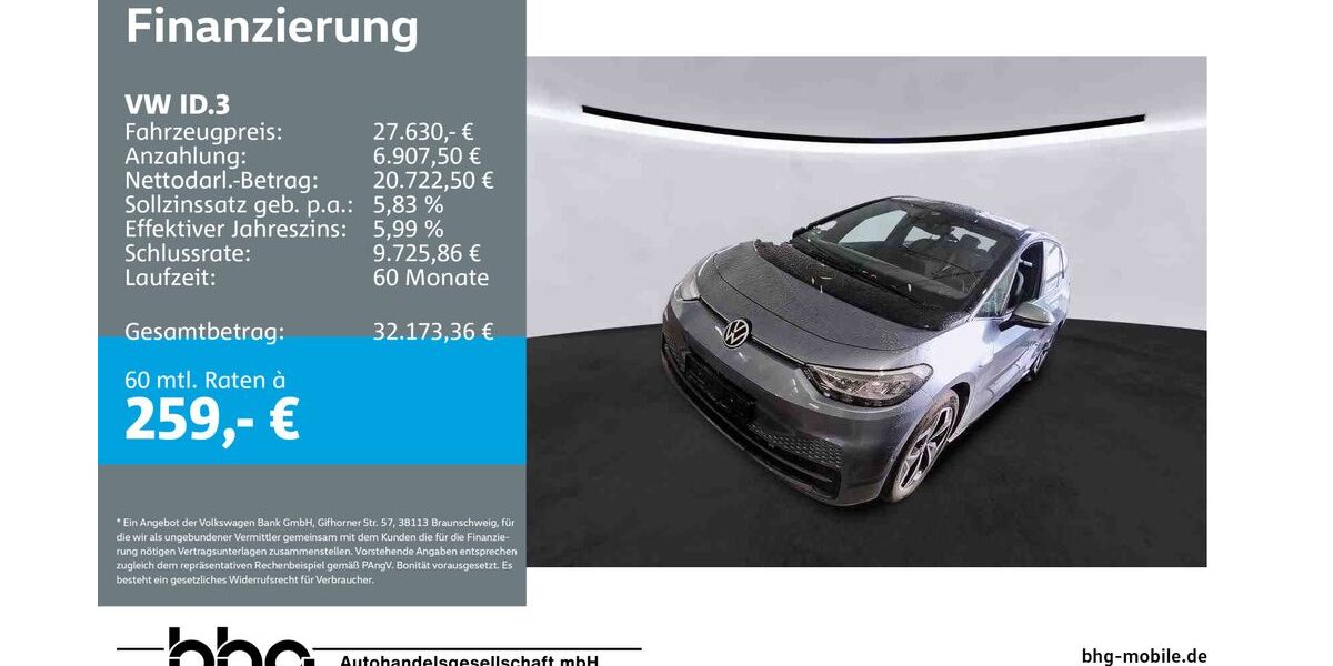 VW ID.3 51.720 km 27.630 &euro; Albstadt 72458