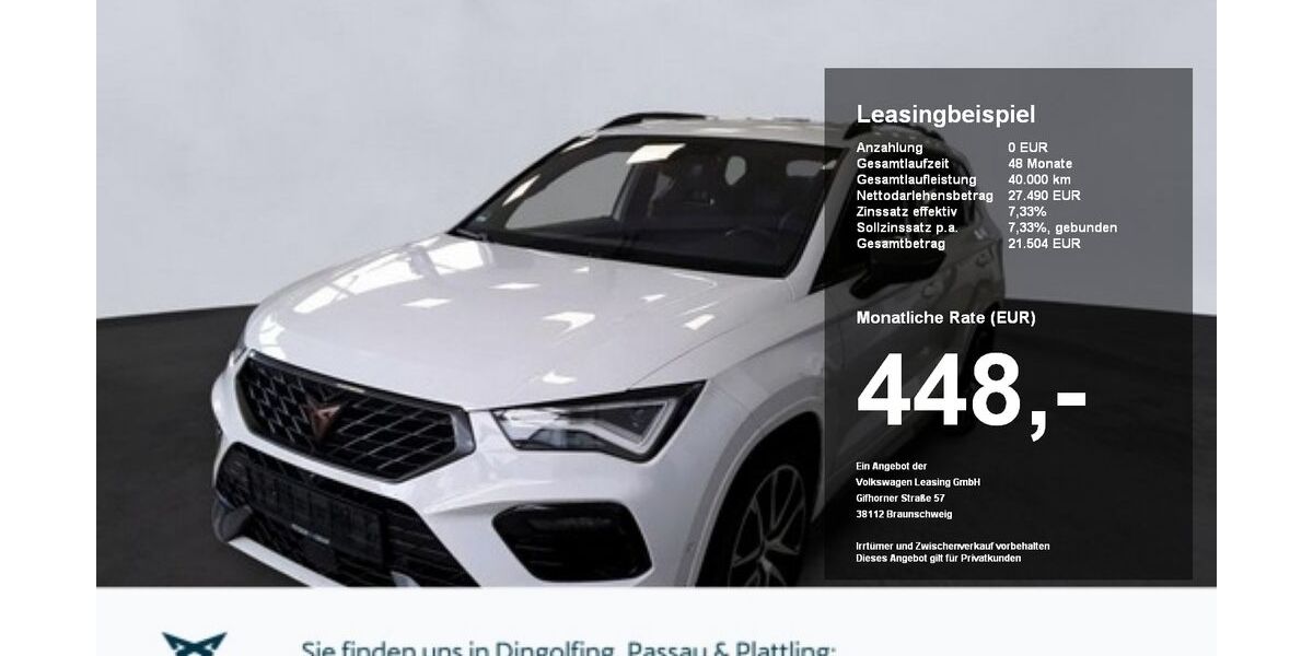 Cupra Ateca 91.278 km 27.490 &euro; Plattling 94447