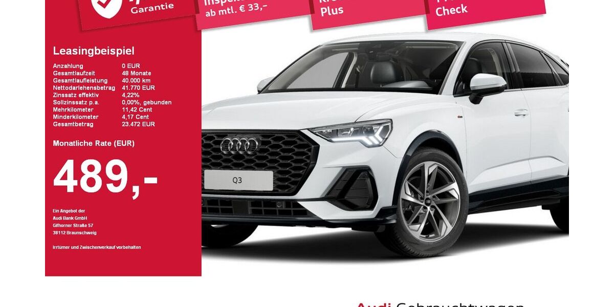 Audi Q3 6.971 km 42.300 &euro; Plattling 94447