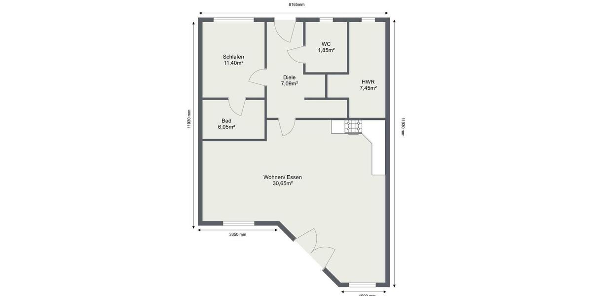 Reihenhaus Langballig - 2.5 Zimmer, 72 m&sup2;, 1.105&euro; | Angebot:25394619