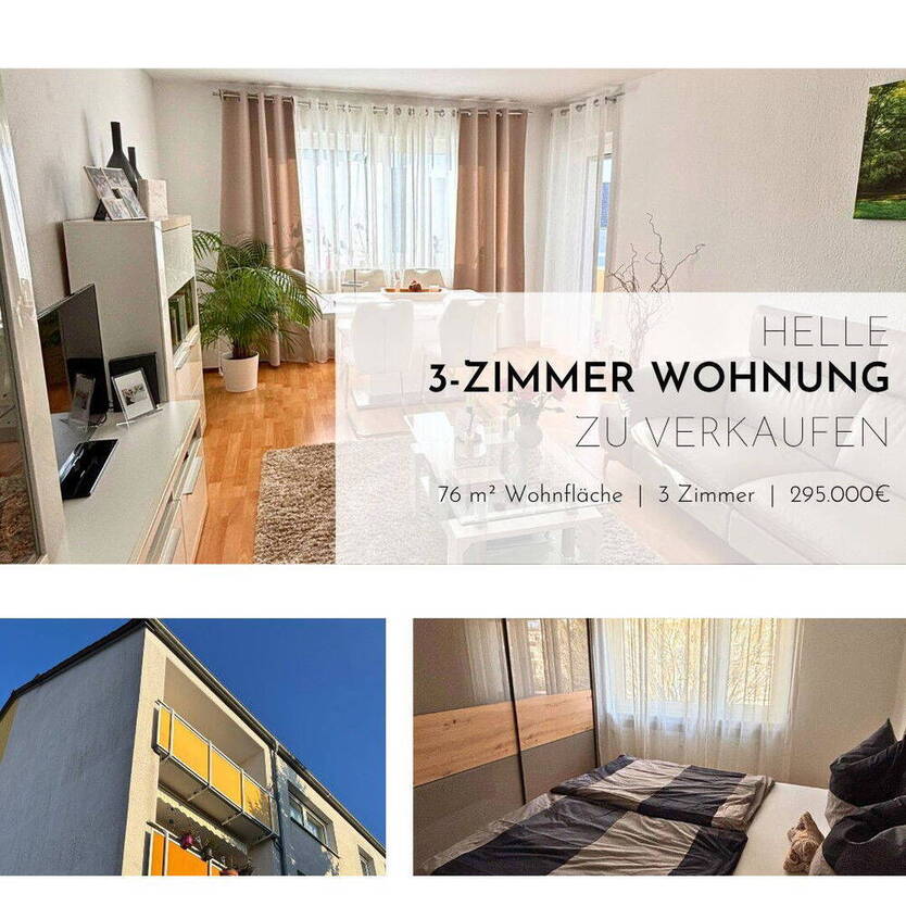 Helle 3-Zimmer-Wohnung mit Balkon