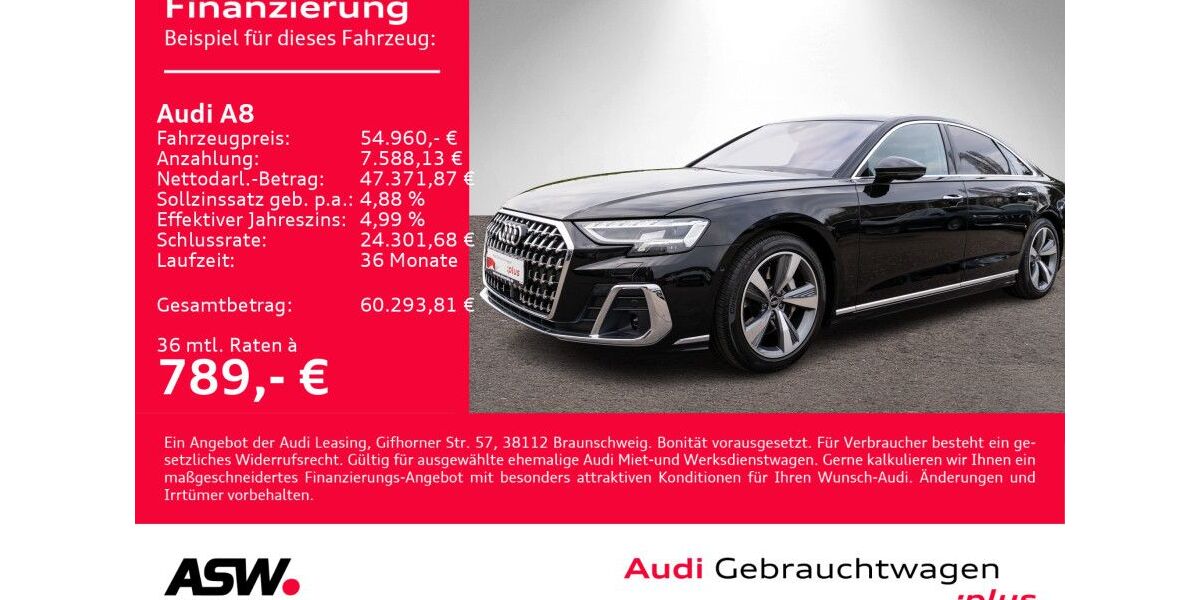 Audi A8 77.990 km 53.790 &euro; Heilbronn 74074