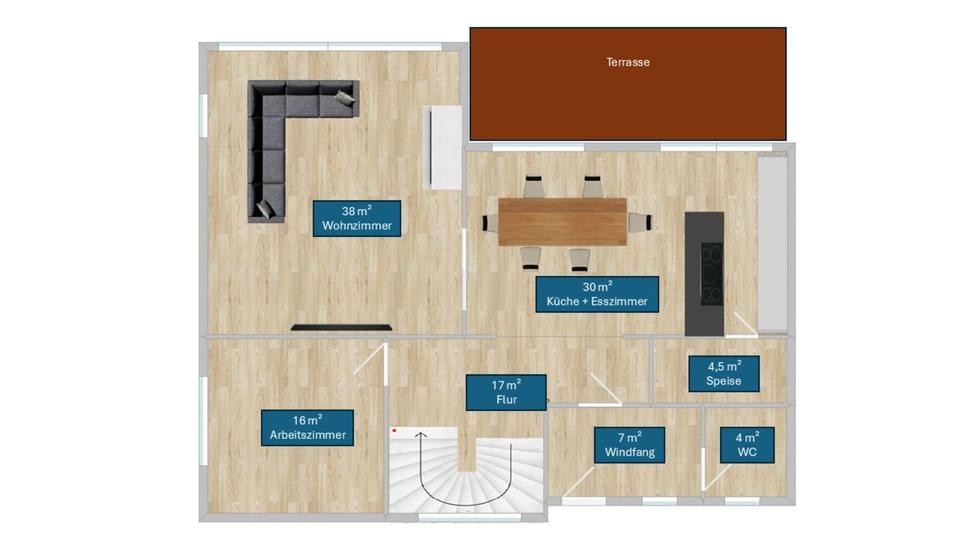 Freistehender Einfamilienhaus mit ausgebauten Keller Studio 5 zimmer