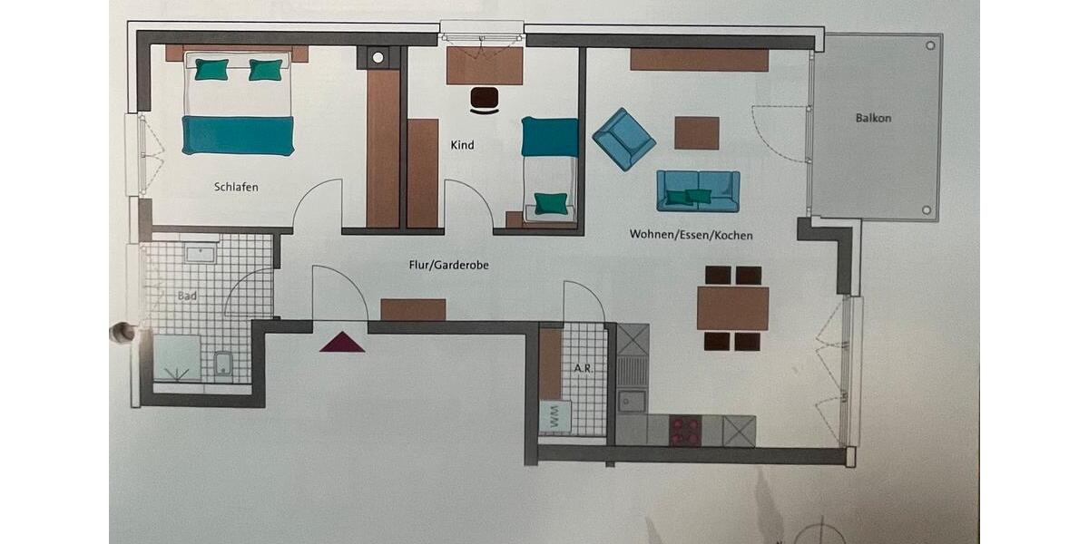 Neuwertige Eigentumswohnung in Kürnach 3 zimmer