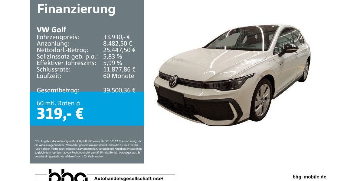 VW Golf 8.326 km 33.930 &euro; Rottweil 78628