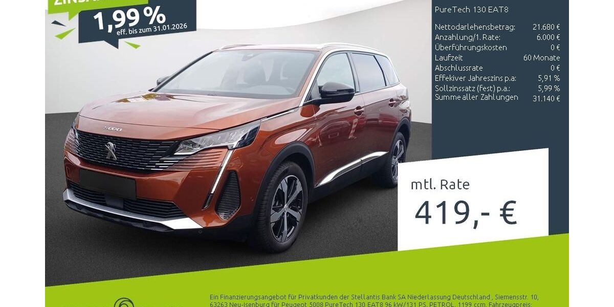 Peugeot 5008 38.605 km 26.470 &euro; Ahaus 48683