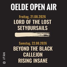 Oelde Open Air 2026 - Beyond the Black + Callejon + Rising Insane 22.08.2026 Sparkassen-Waldbühne