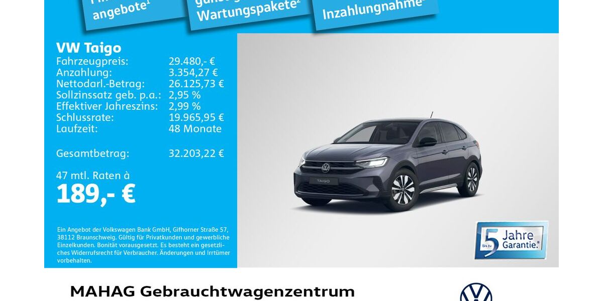 VW Taigo 6.433 km 29.480 € München 80935