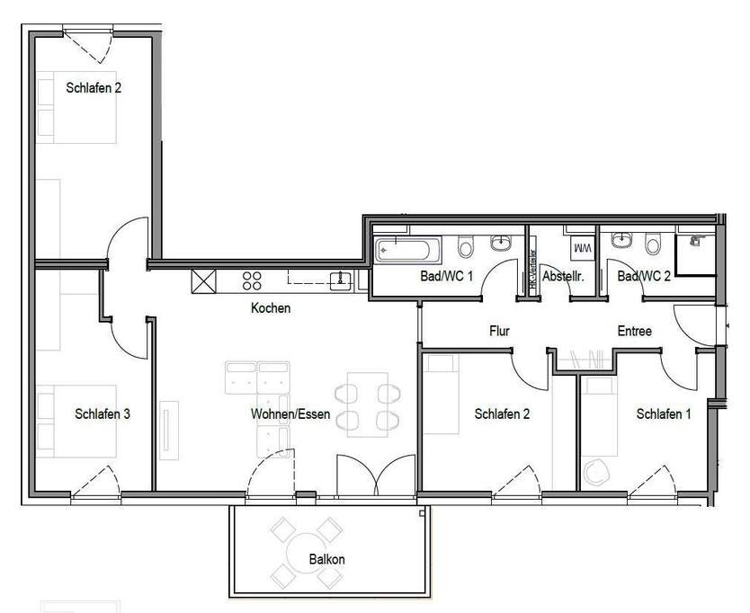 Moderner Wohnkomfort - viel Platz + Freiraum! 5 Zimmer + Süd-Balkon, Einbauküche, 2 Bäder, Aufzug 5 zimmer