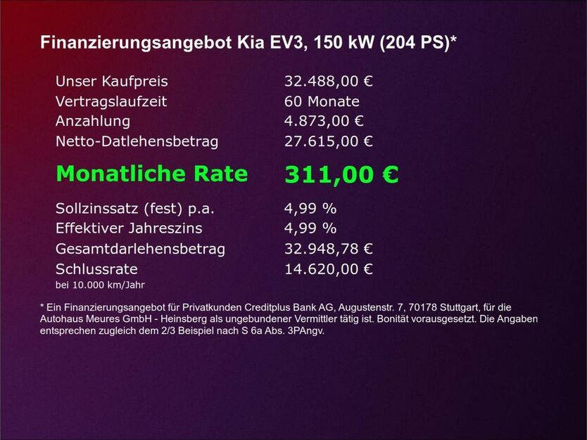 Kia EV3 14.963 km 32.488 € Heinsberg 52525