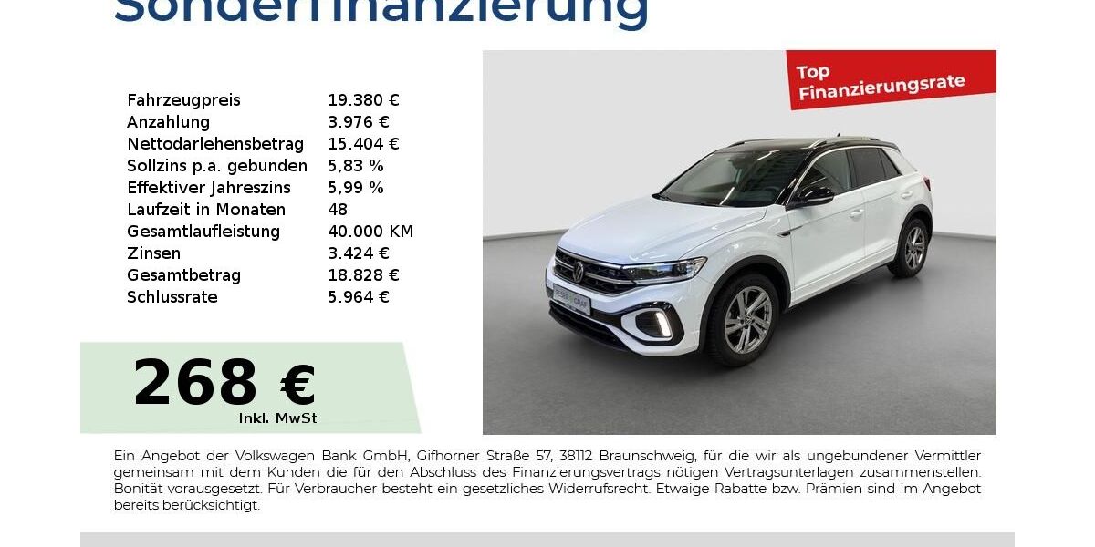 VW T-Roc 60.859 km 19.380 &euro; Cadolzburg 90556